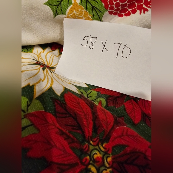 Vintage Christmas Tablecloth 58x70 - Picture 2 of 4